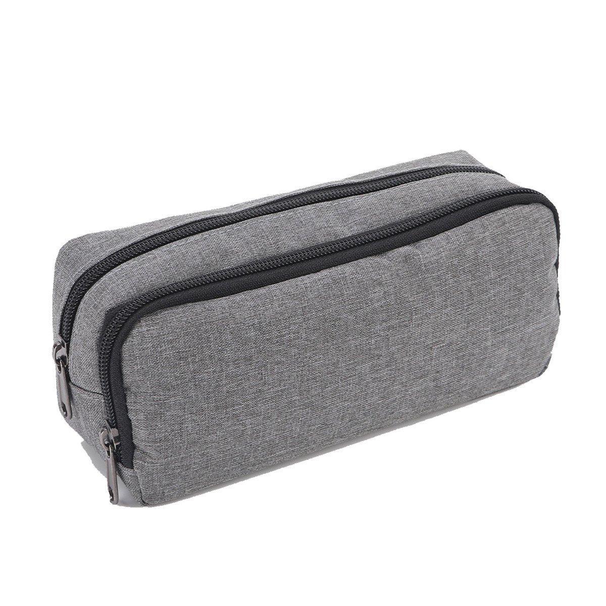 Large Capacity Pencil Case Double Layer for Primary School Students Creative Bag - Grey 6