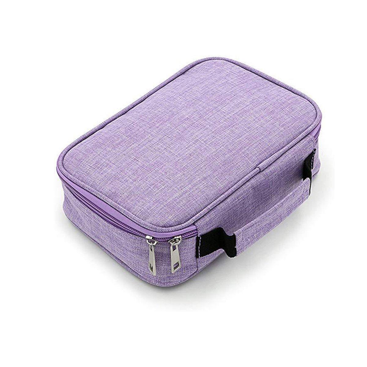 Large Capacity Waterproof Pen Pouch Pencil Case Student Stationery Storage Bag - Purple 9