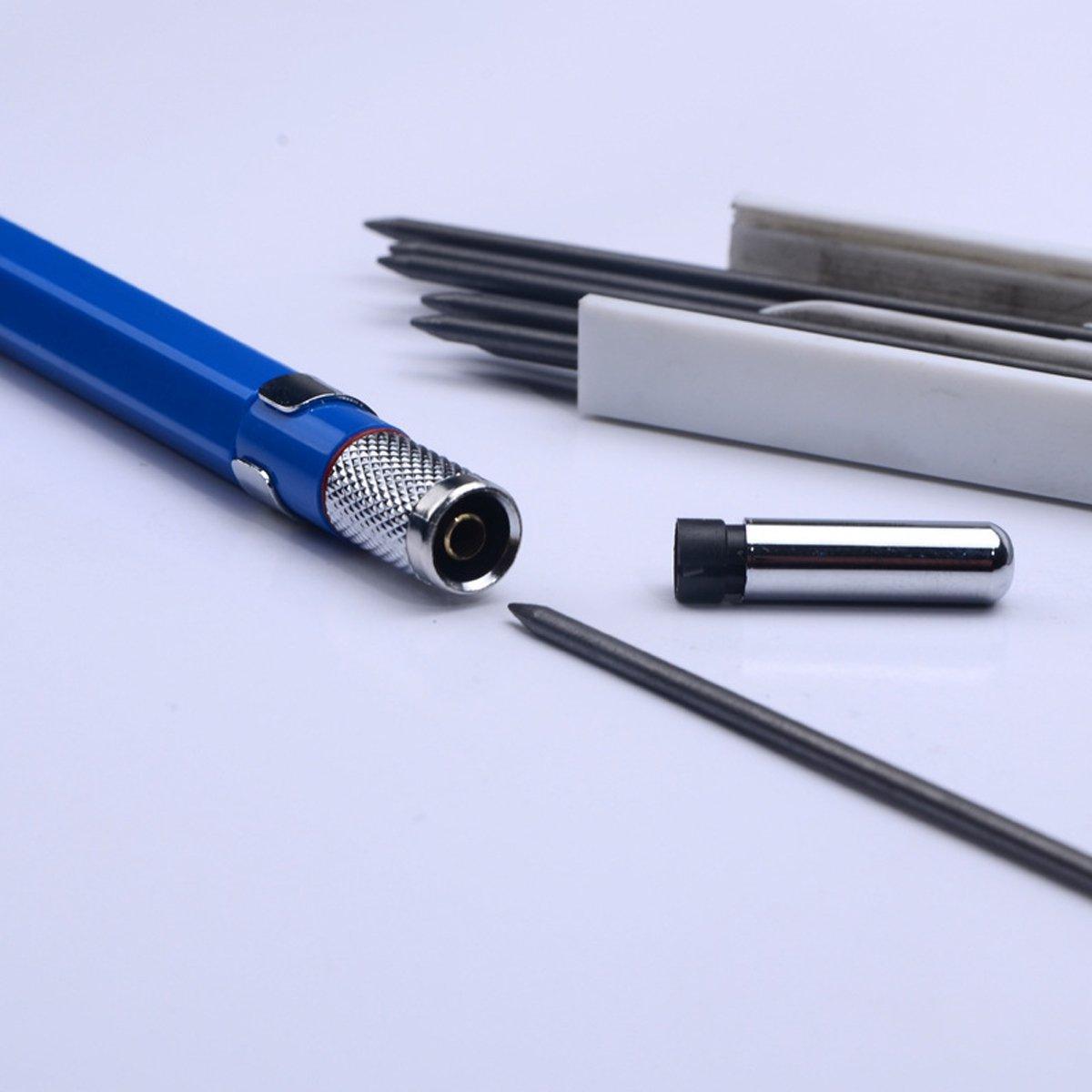 2mm HB Lead Holder Pen Automatic Mechanical Drafting Drawing Pencil Art Tool - Blue(1PCS) 4