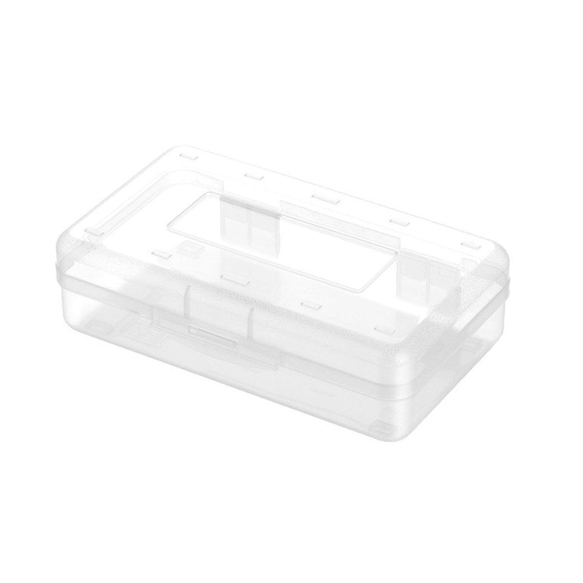 Large Capacity Transparent Plastic Pencil Case Multifunctional Student Art Box - Transparent 13