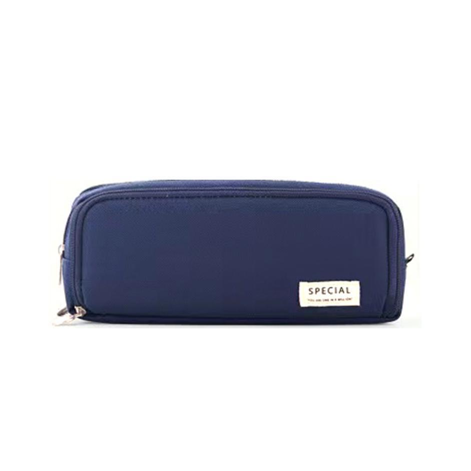 Zipper Pencil Case Large Capacity Storage Bag School Stationery Makeup Organizer - Dot 7