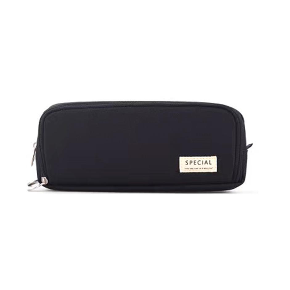 Zipper Pencil Case Large Capacity Storage Bag School Stationery Makeup Organizer - Blue 15