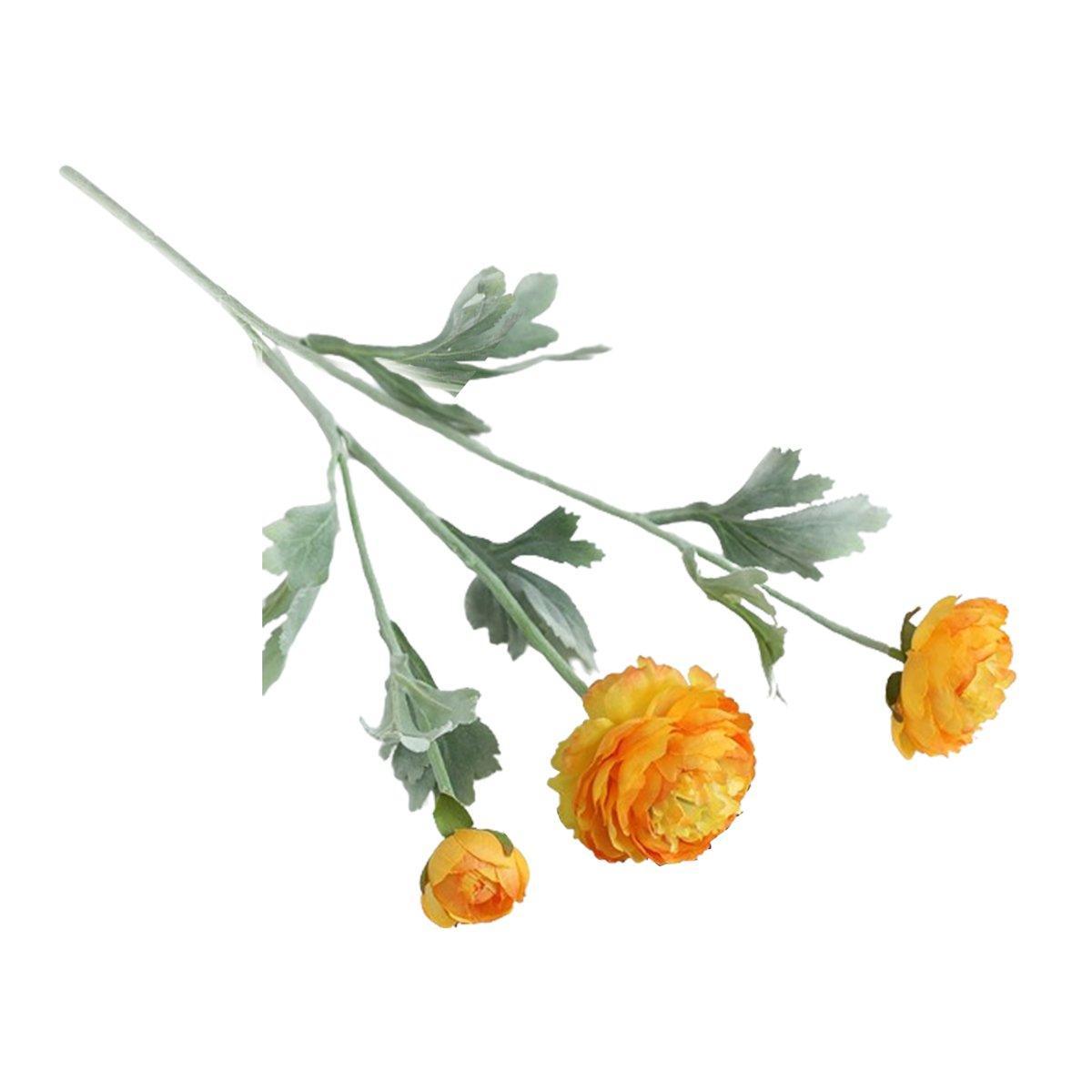 5pcs Artificial Peony Silk Flowers Bouquet Decor Faux Floral Arrangements - Champagne 12