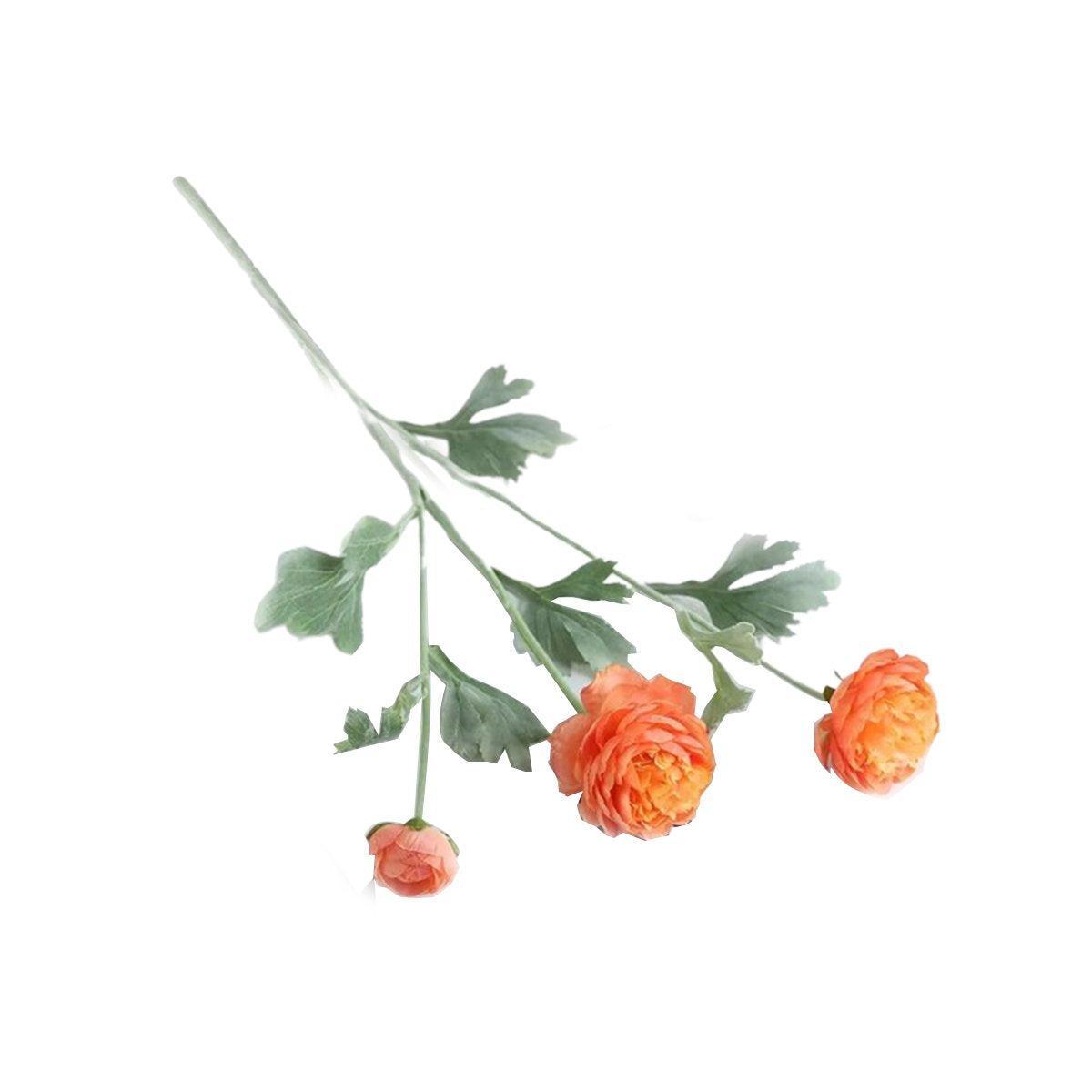 5pcs Artificial Peony Silk Flowers Bouquet Decor Faux Floral Arrangements - Champagne 13