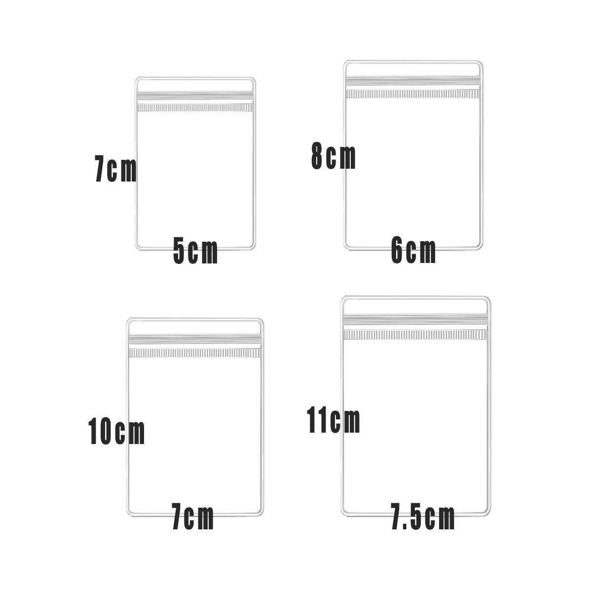 100pcs PVC Self-Sealing Jewelry Bags Anti-Oxidation Storage Dustproof Bags - 11*11cm 4