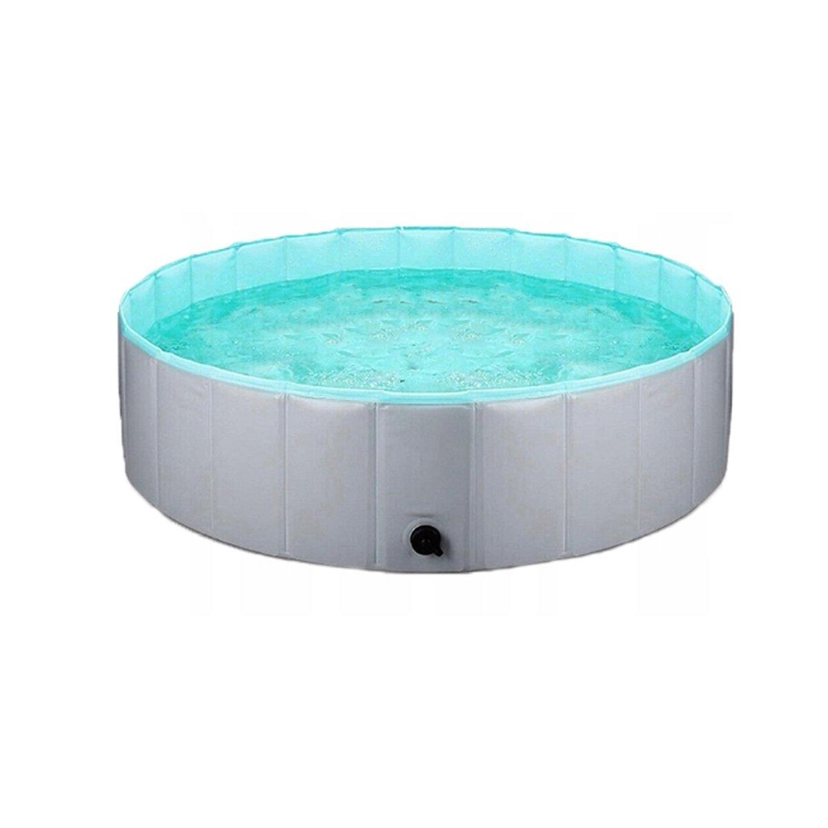 Pet Swimming Pool Foldable Portable Pool for Dogs Outdoor Summer Play - Grey-80x20cm 10