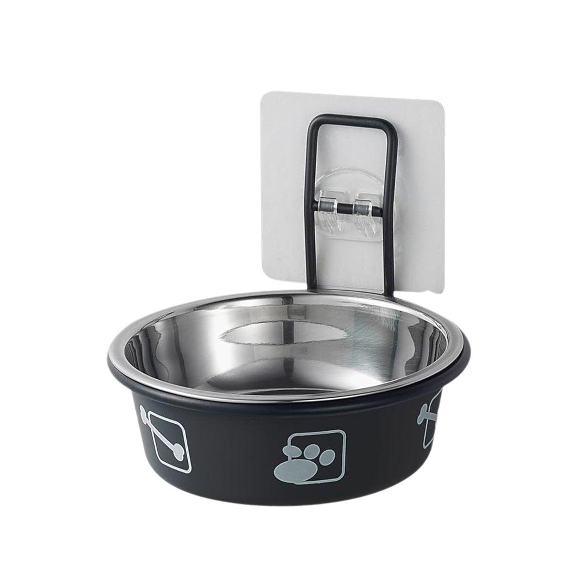 Stainless Steel Pet Bowl Hanging Cat Food Water Bowl Durable for Dogs and Cats - Red-14cm 7
