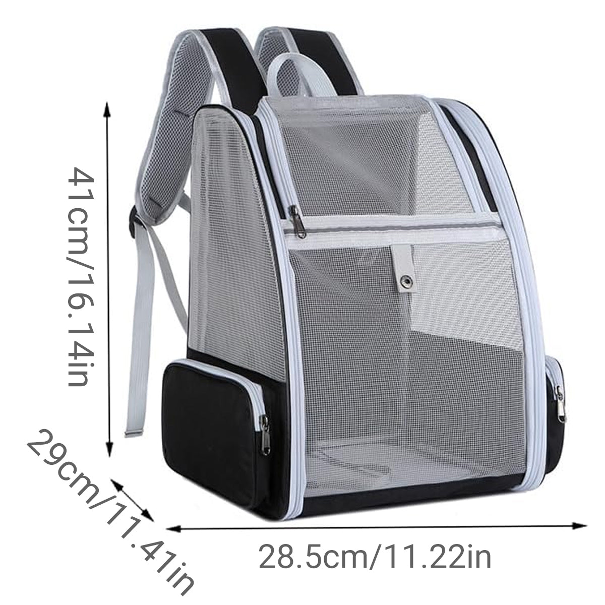 Large Foldable Breathable Portable Cat Dog Bag Outdoor Shoulder Pet Backpack - Pink 3