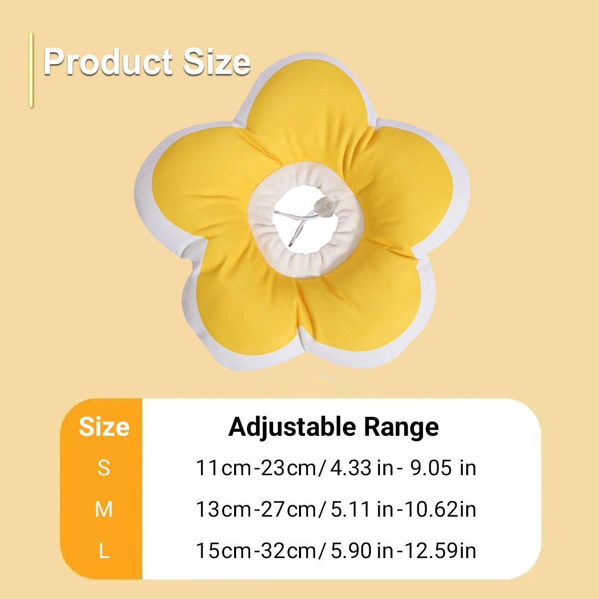 Elizabethan Cat Recovery Collar Anti Licking Pet Cone Protective Neck Ring - Yellow-L 3