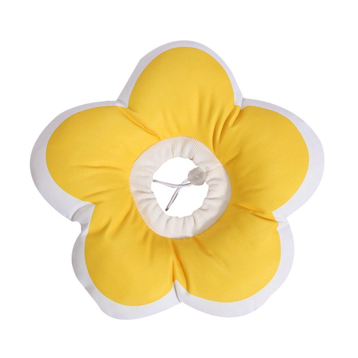 Elizabethan Cat Recovery Collar Anti Licking Pet Cone Protective Neck Ring - Yellow-M 6