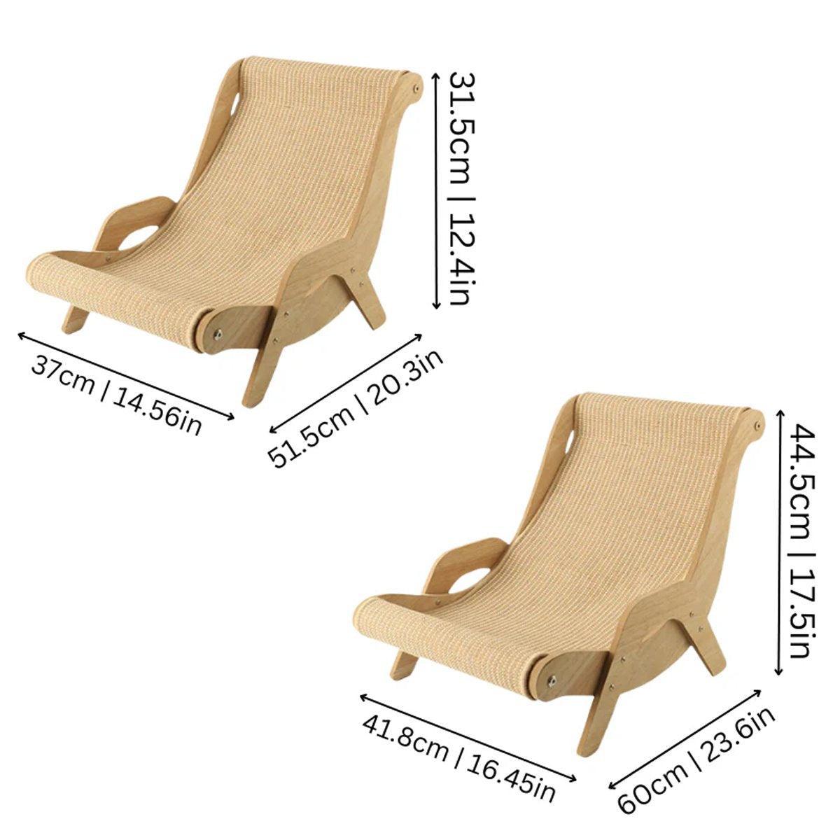 Cat Scratching Recliner Sofa 2 in 1 Lounge Bed Durable Scratch Board Furniture - XL 3