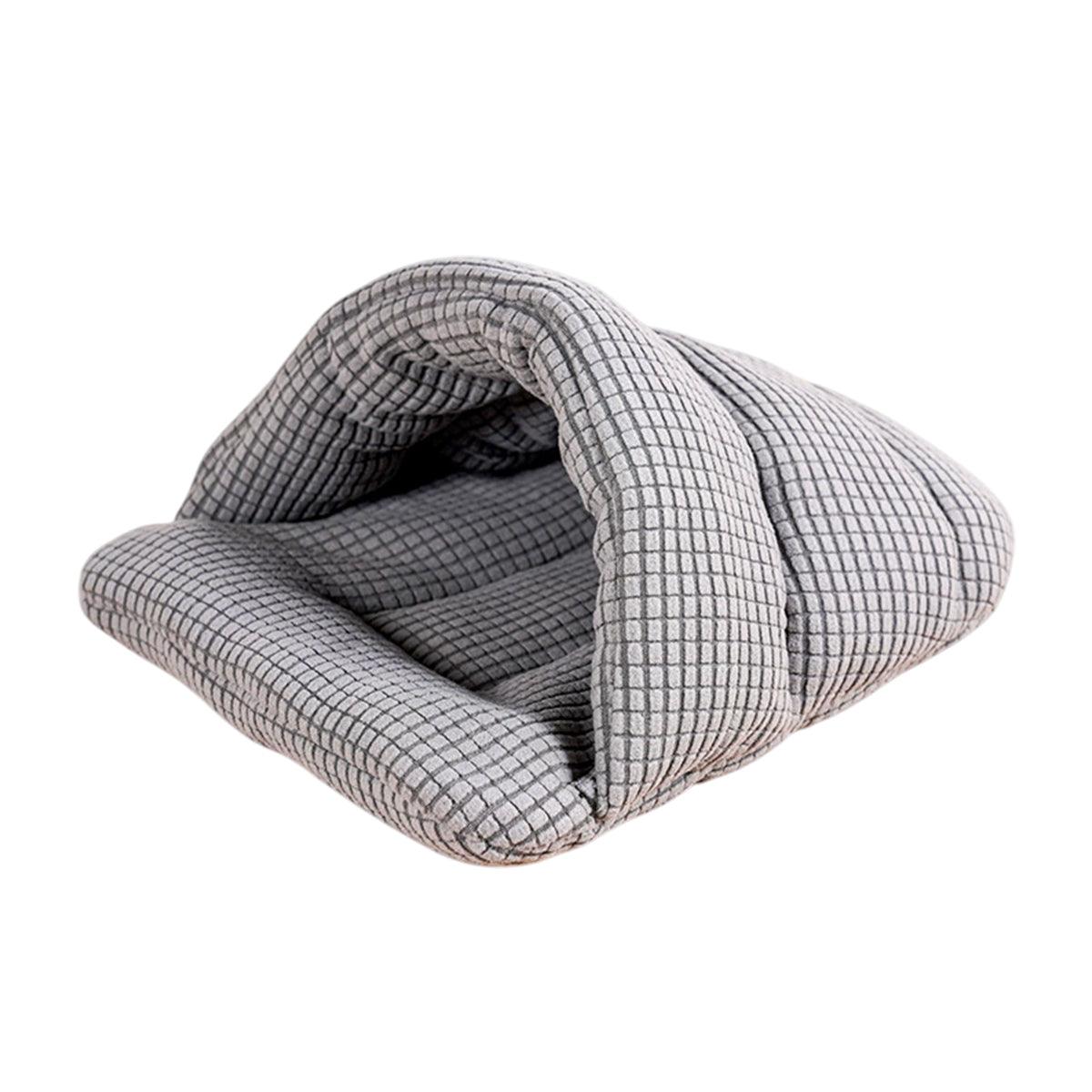 Pet Kennel Sleeping Bag Semi Enclosed Bed for Small Animals Cats and Puppies - Grey 6