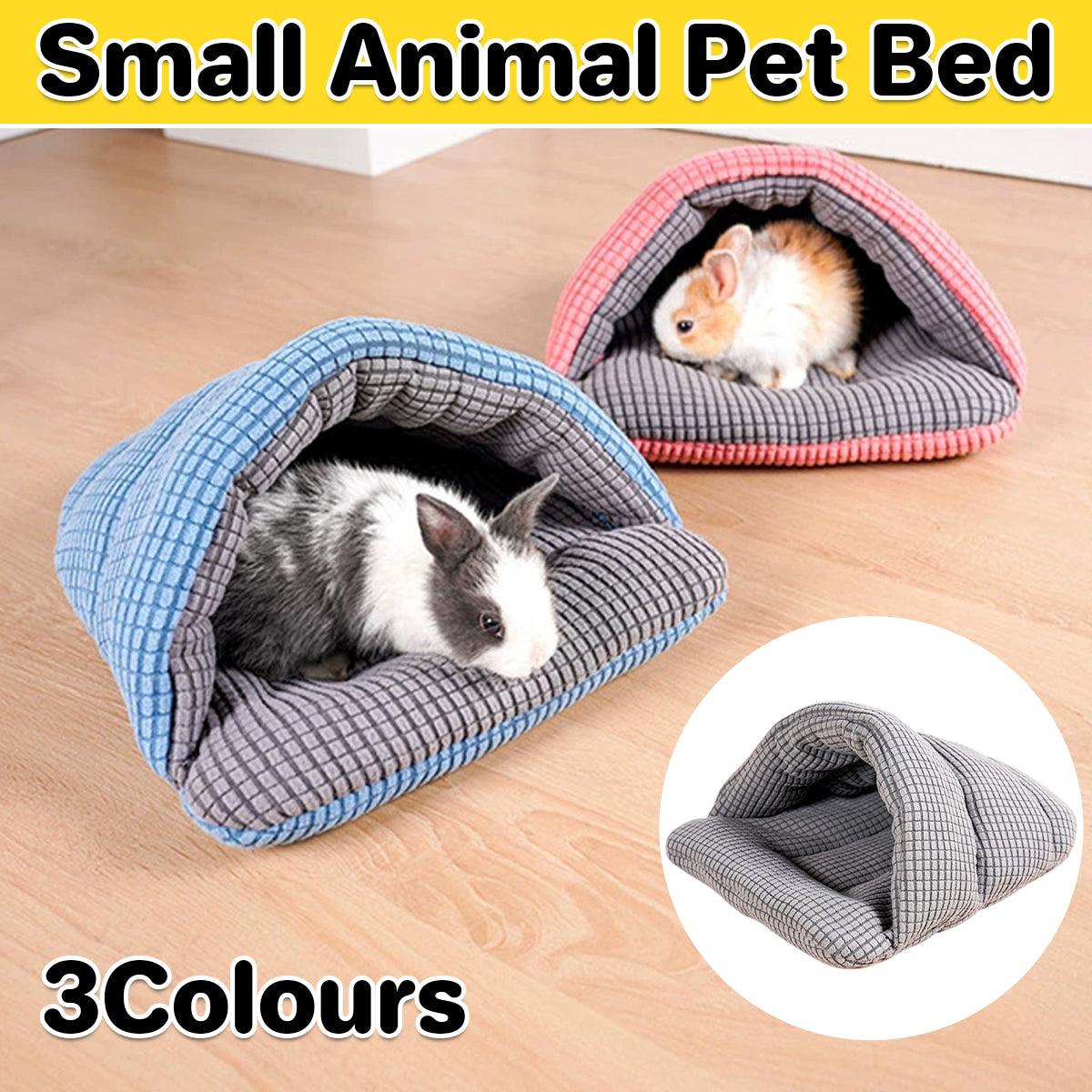 Pet Kennel Sleeping Bag Semi Enclosed Bed for Small Animals Cats and Puppies - Pink