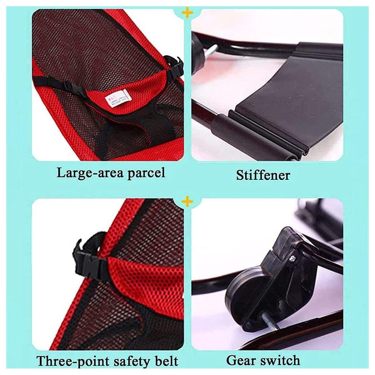 Pet Rocking Chair for Dogs Cats Foldable Pet Bed Portable Sleeping Lounger Chair - Red 5