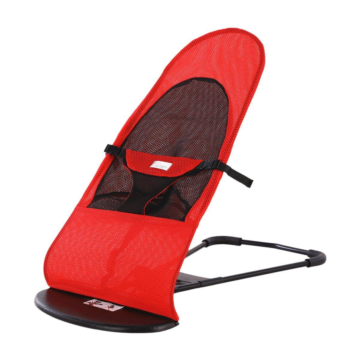 Pet Rocking Chair for Dogs Cats Foldable Pet Bed Portable Sleeping Lounger Chair - Red 7
