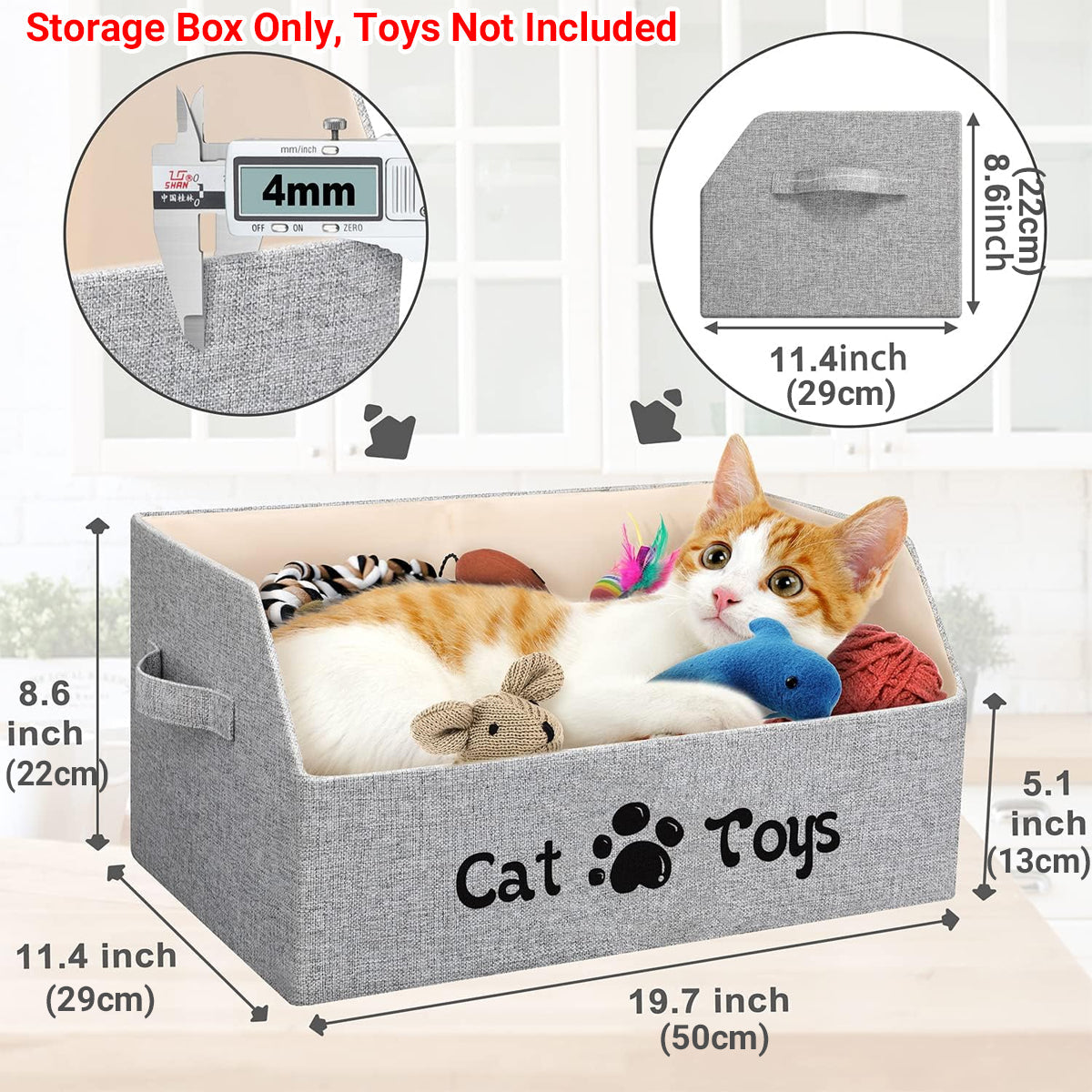 Portable Pet Toy Storage Box Foldable Organizer Snack Bag Pet Accessories Holder - Cat 3