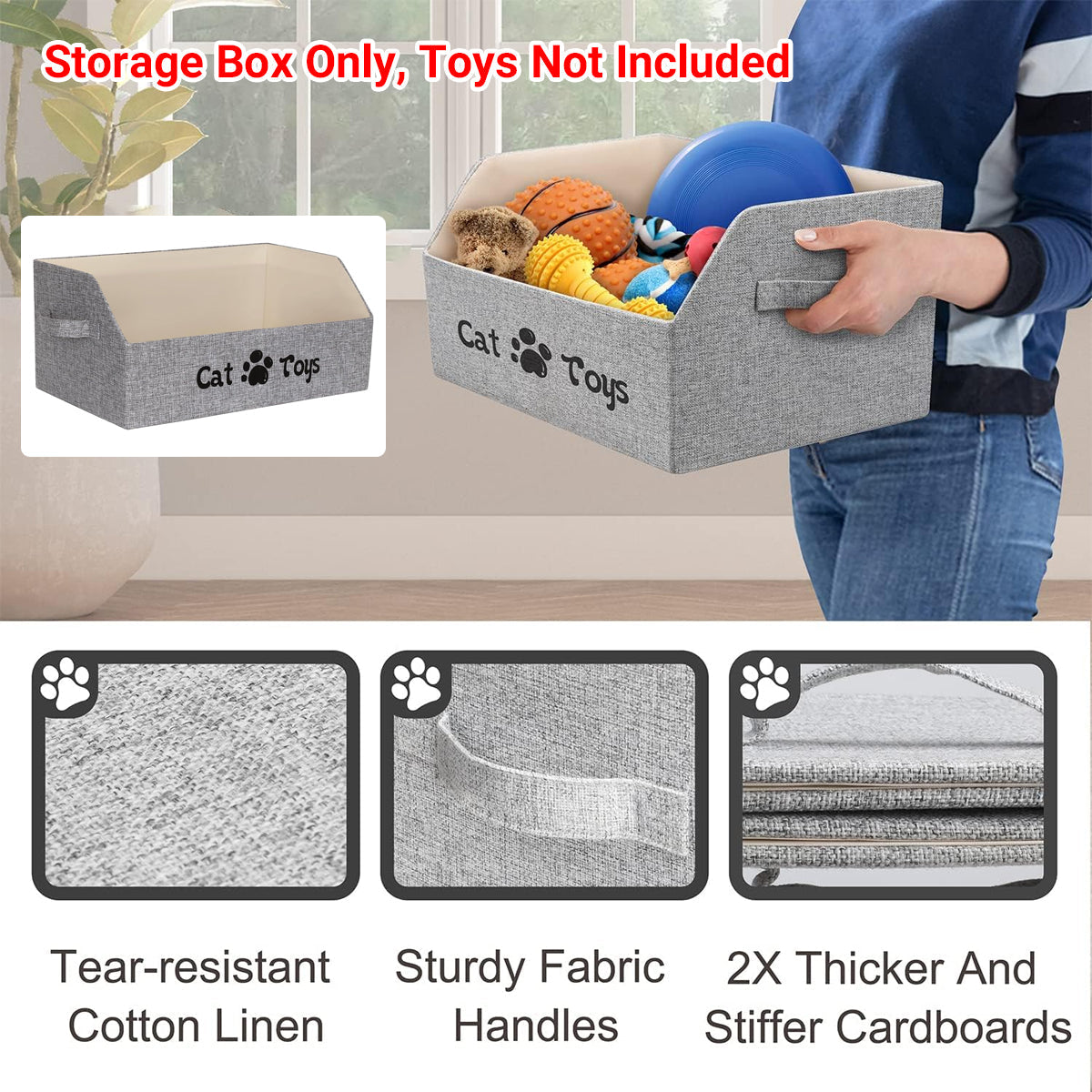 Portable Pet Toy Storage Box Foldable Organizer Snack Bag Pet Accessories Holder - Cat 4