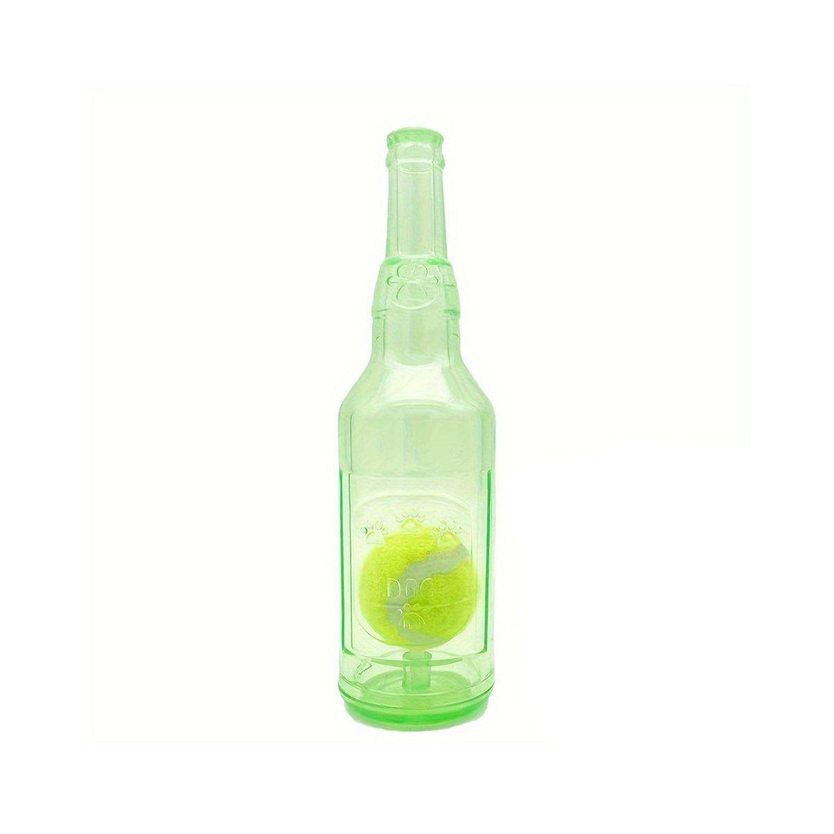 Durable Pet Teething Resistant Tennis Ball Wine Bottle Chew Toy for Dogs Play - Blue-S 10