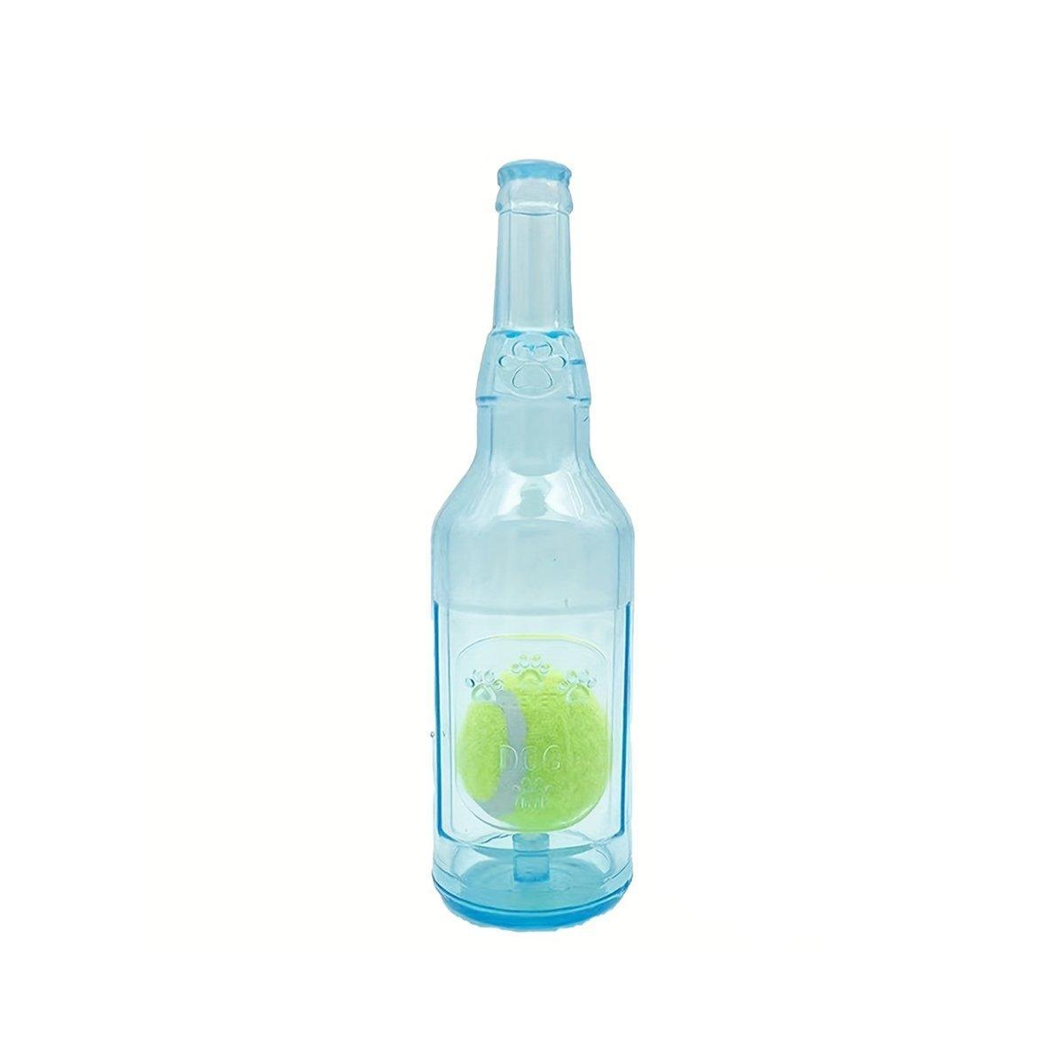 Durable Pet Teething Resistant Tennis Ball Wine Bottle Chew Toy for Dogs Play - Green-S 8
