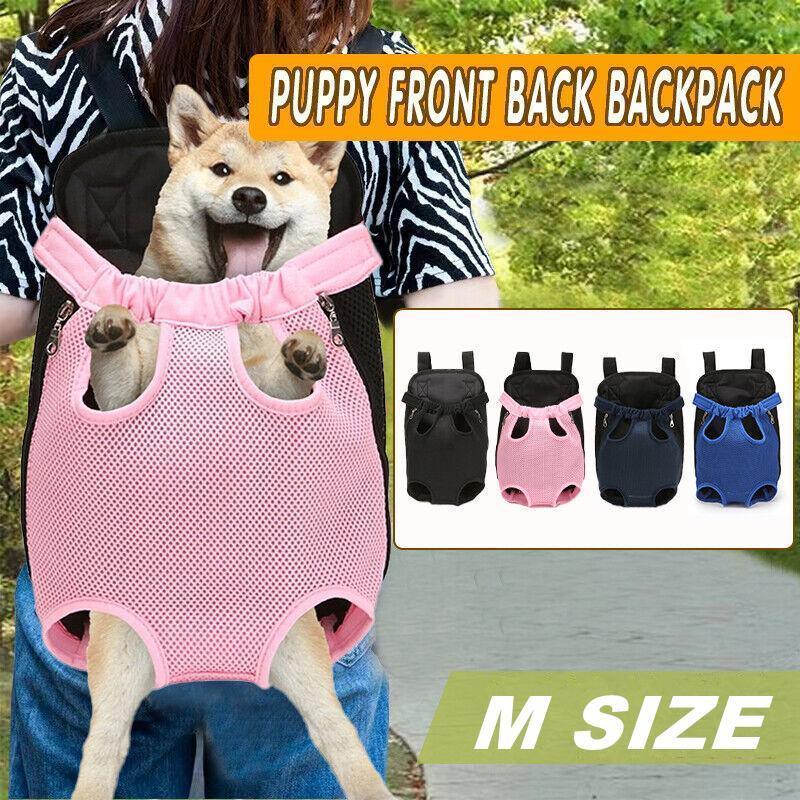 M Size Pet Carrier Dog Cat Puppy Front Back Backpack Shoulder Carry Sling Pouch Bag - Pink