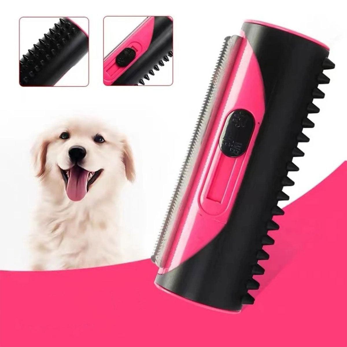 Pet Dog Cat Hair Fur Deshedding Shedding Trimmer Tool Grooming Roll Comb Brush - Red 5