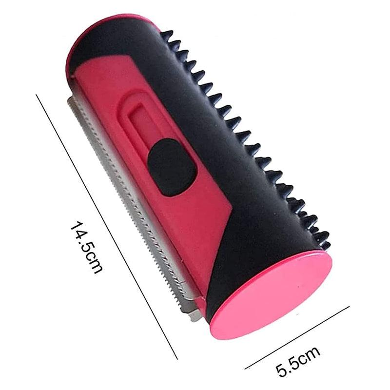 Pet Dog Cat Hair Fur Deshedding Shedding Trimmer Tool Grooming Roll Comb Brush - Yellow 3