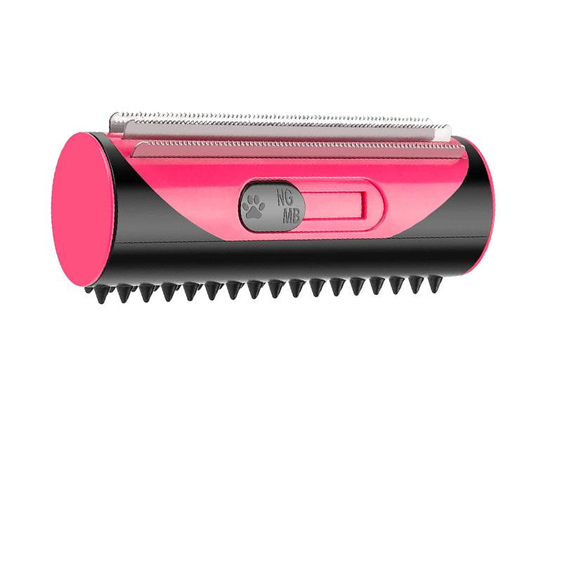 Pet Dog Cat Hair Fur Deshedding Shedding Trimmer Tool Grooming Roll Comb Brush - Yellow 7