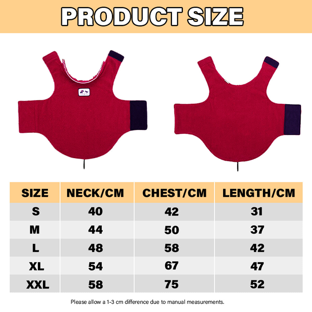 L Size Pet Dog Warm Coat Fleece Jacket Jumper Sweater Winter Puppy Vest Outfit - Yellow 3