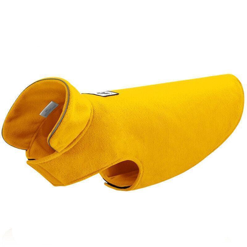 L Size Pet Dog Warm Coat Fleece Jacket Jumper Sweater Winter Puppy Vest Outfit - Yellow 10
