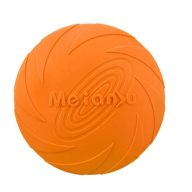 Frisbee Toy for Dogs Outdoor Fetch Training Soft Rubber Pet Flying Disc 18cm - Blue 11