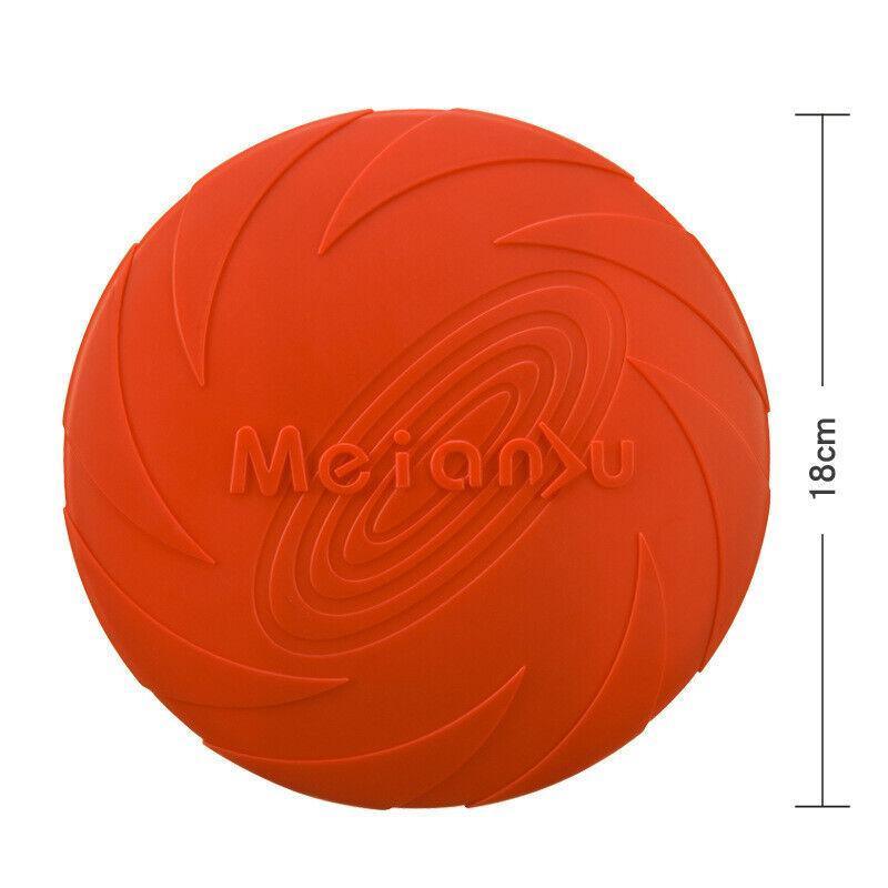 Frisbee Toy for Dogs Outdoor Fetch Training Soft Rubber Pet Flying Disc 18cm - Purple 3