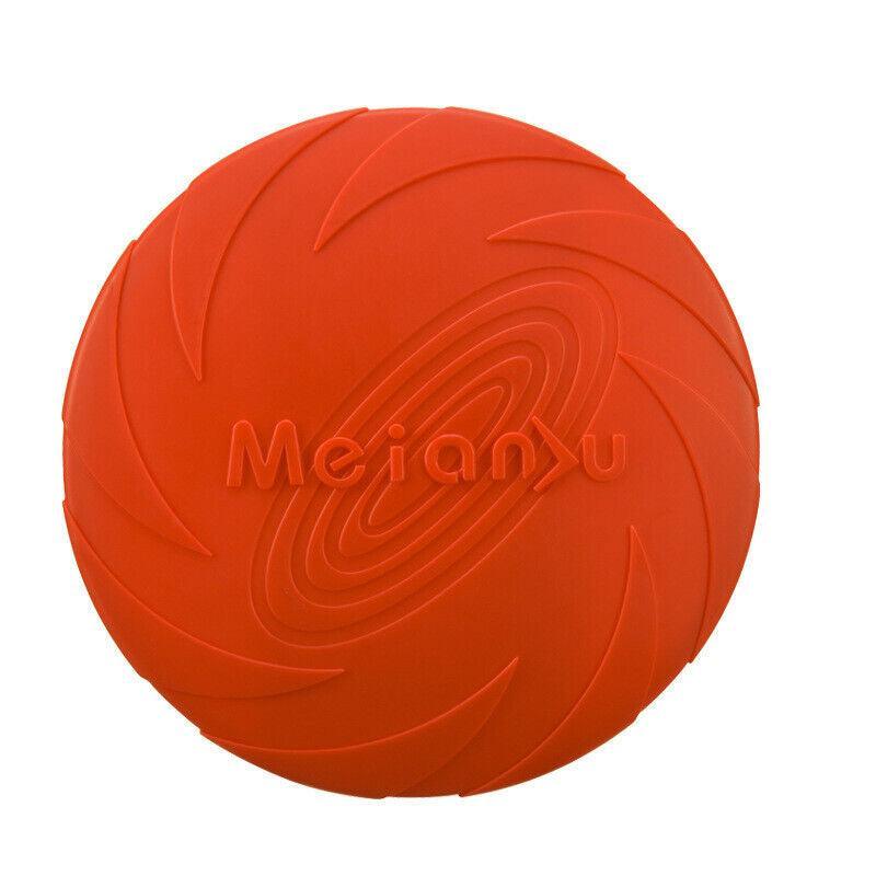 Frisbee Toy for Dogs Outdoor Fetch Training Soft Rubber Pet Flying Disc 18cm - Purple 8