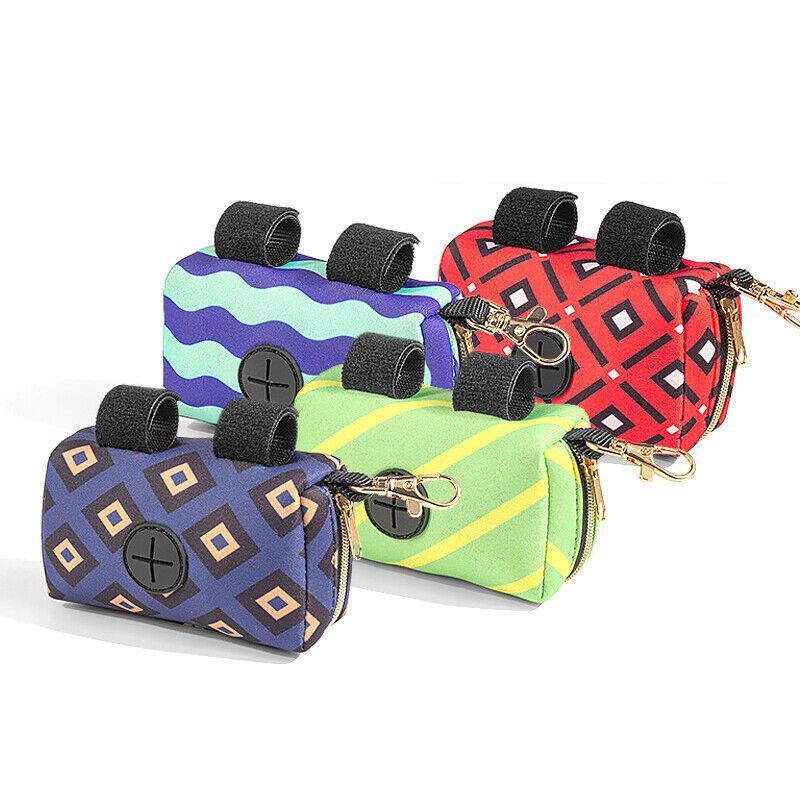 Pet Pouch Dog Poop Bag Container Dispenser Puppy Pick-Up Poo Waste Bags Holder - Purple 5