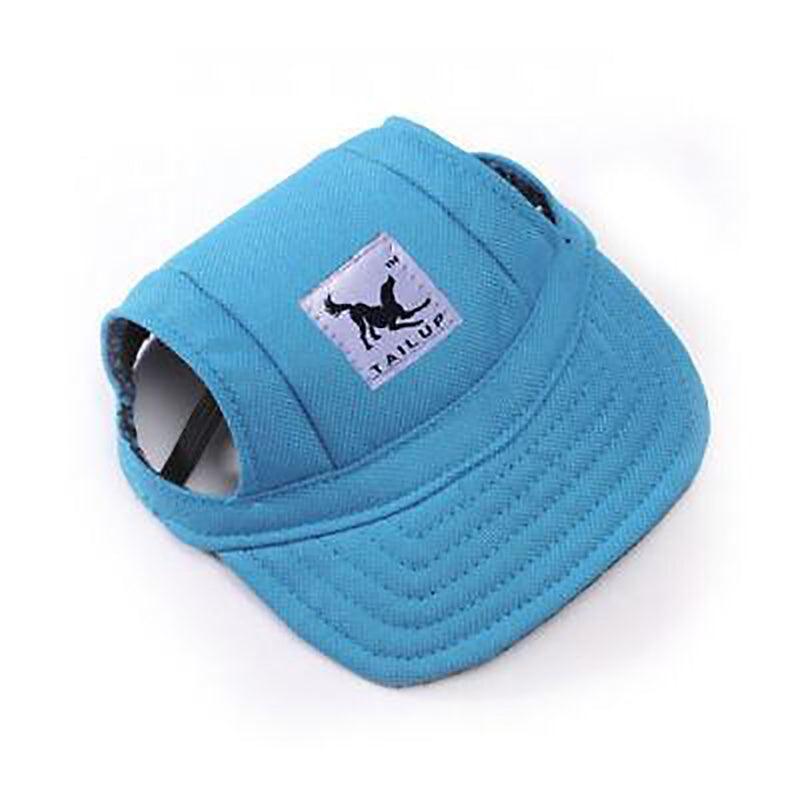 Dog Baseball Cap Outdoor Pet Sun Hat Summer Canvas Visor Puppy M Size - Black 8