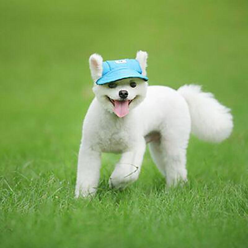 Dog Baseball Cap Outdoor Pet Sun Hat Summer Canvas Visor Puppy XL - Denim Blue 4