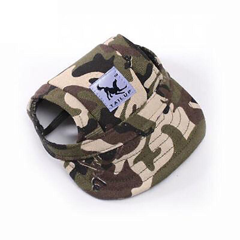 Dog Baseball Cap Outdoor Pet Sun Hat Summer Canvas Visor Puppy M Size - Flower 10