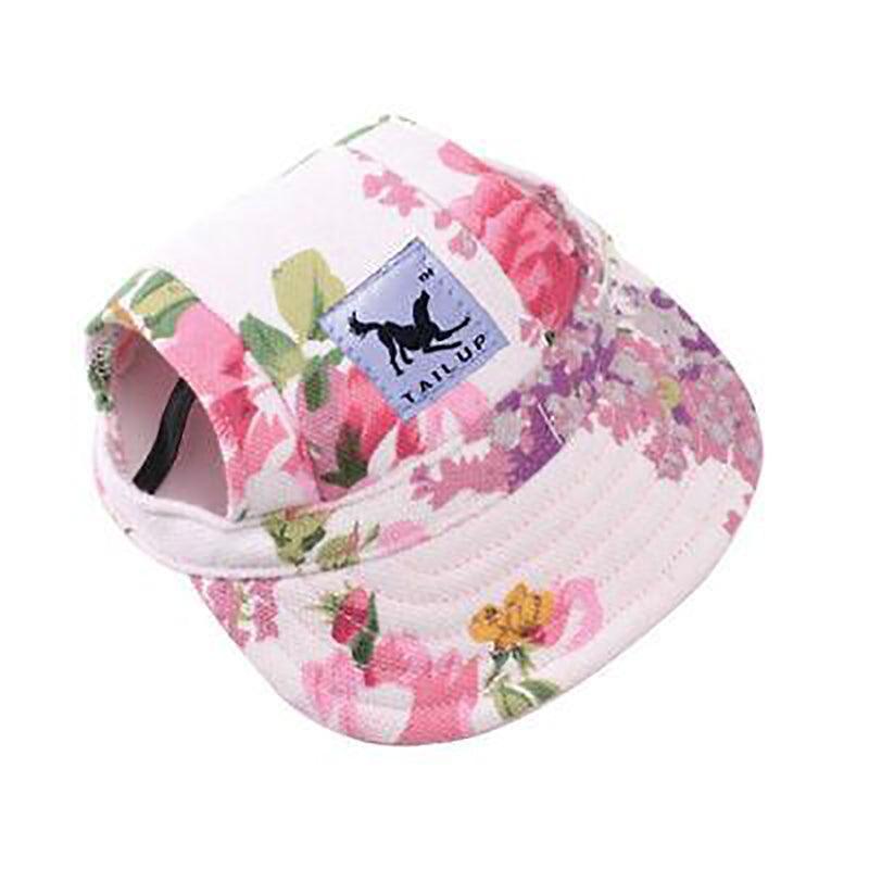Dog Baseball Cap Outdoor Pet Sun Hat Summer Canvas Visor Puppy M Size - Red 9