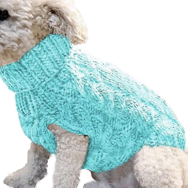 Puppy Dog Jumper Winter Warm Knitted Sweater Pet Clothes Small Dogs Coat Thermal S Size - Black 11