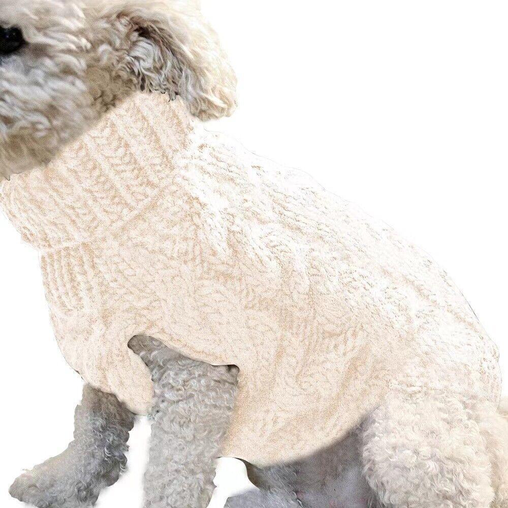 Puppy Dog Jumper Winter Warm Knitted Sweater Pet Clothes Small Dogs Coat Thermal S Size - Leather Pink 5