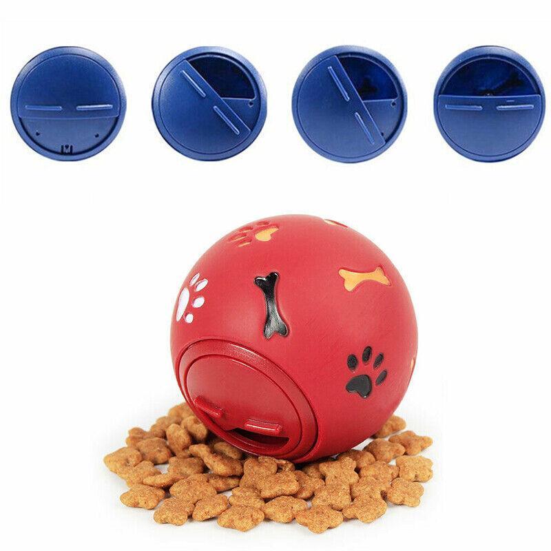 11cm Dog Pet Fun Tough-Treat Ball Tumbler Mental Food Dispenser Feeder Puzzle Toy - Blue 5