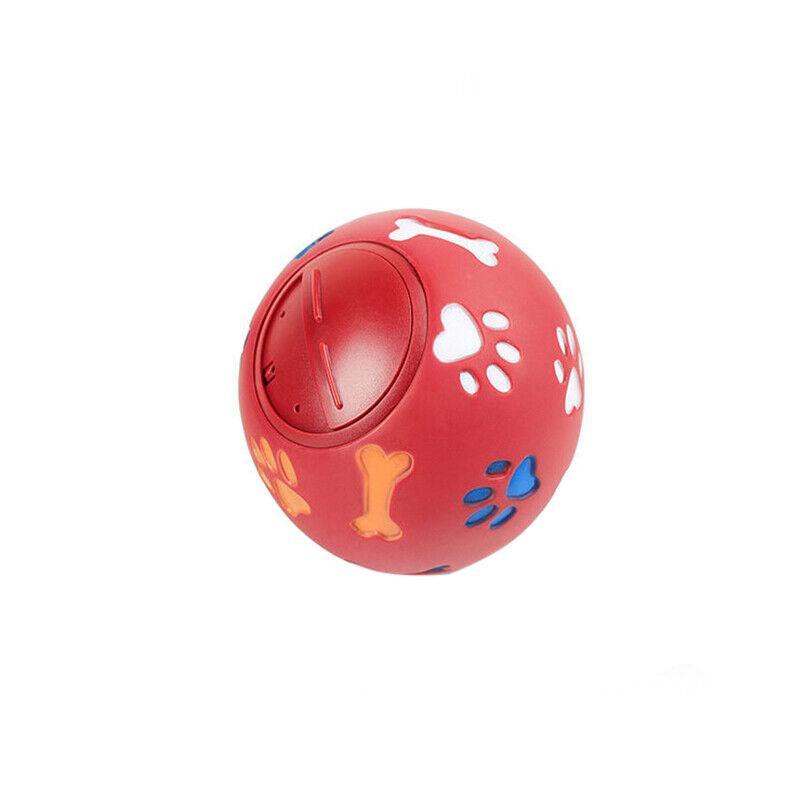 11cm Dog Pet Fun Tough-Treat Ball Tumbler Mental Food Dispenser Feeder Puzzle Toy - Red 6