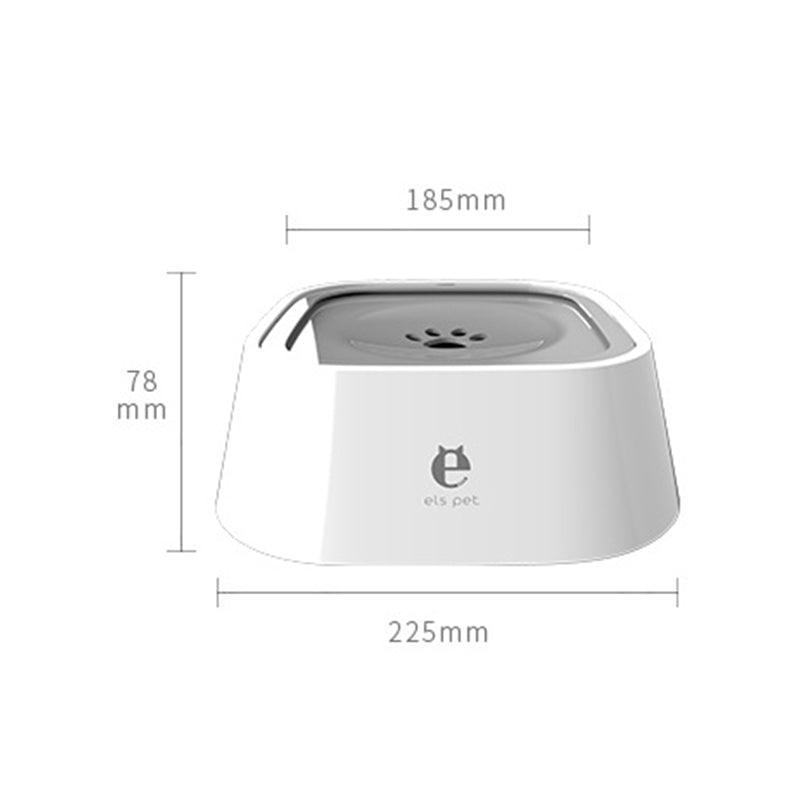 1.5L Pet Water Bowl No-Spill Design Slow Drinking Feeder with Non-Slip Base - Pink 4