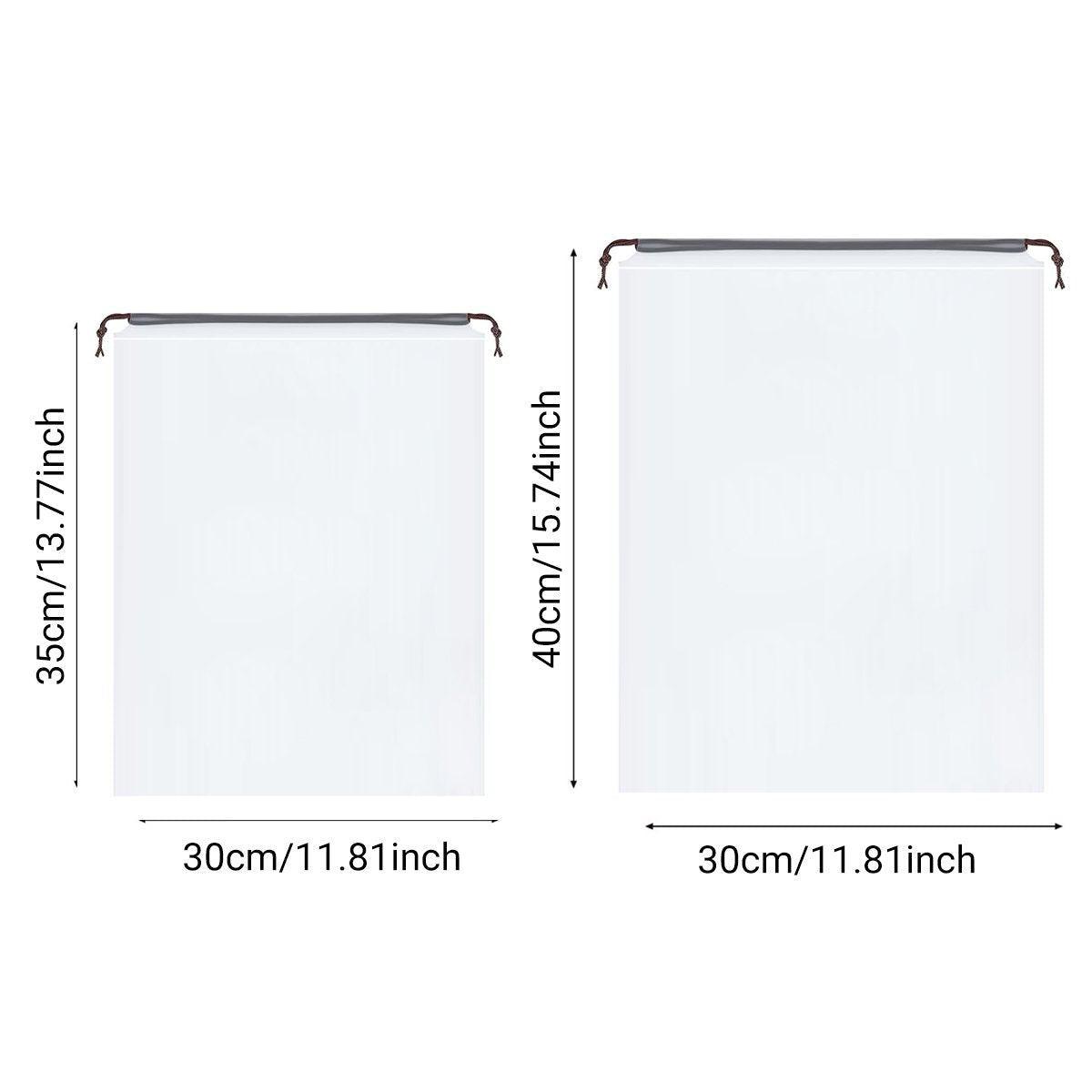 25PCS Portable Travel Shoe Bags Sport Storage Pouch Drawstring Dust Organizer - White-30*35cm 3