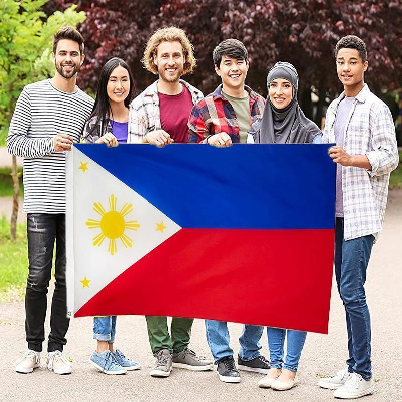Large Philippines Flag 90 x 150 cm Outdoor Indoor Polyester with Eyelets 5