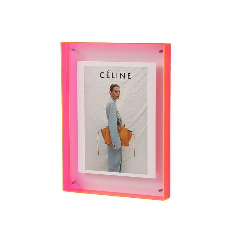 Acrylic Photo Frame Double-Sided Clear Display with Screw Mount – 16x21cm - Green 11