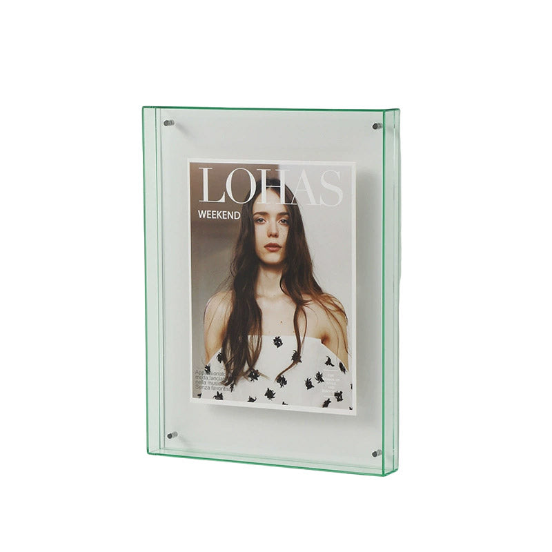 Acrylic Photo Frame Double-Sided Clear Display with Screw Mount – 16x21cm - Red 6