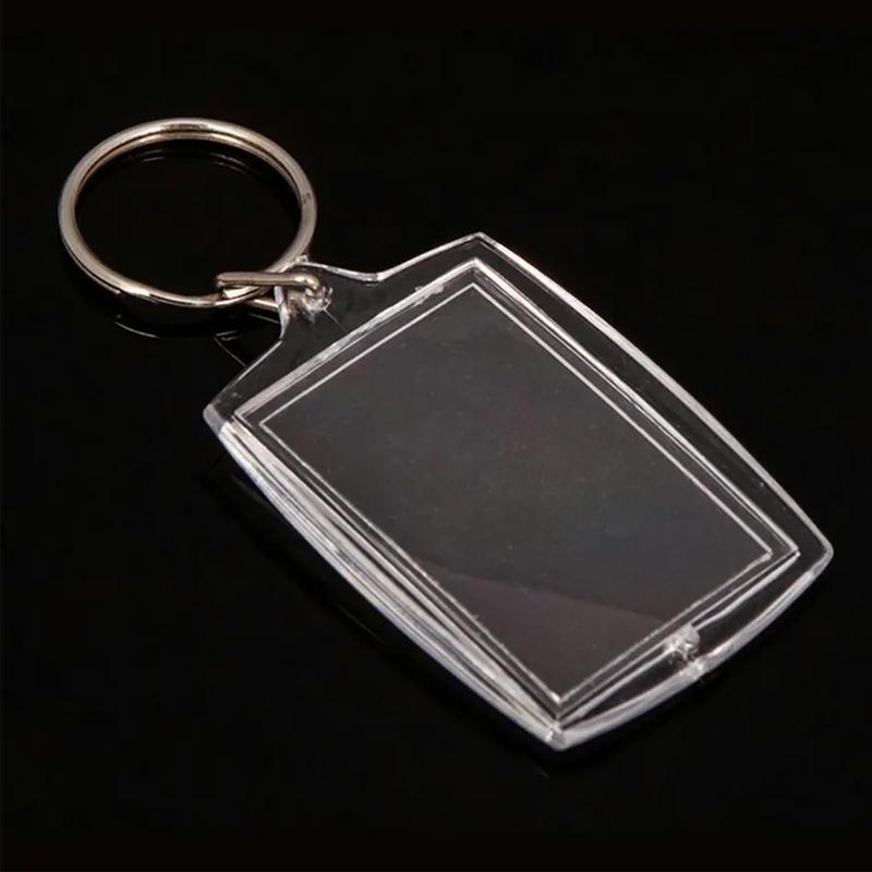 10PCS Clear Acrylic Photo Keyring - DIY Picture Frame Keychain Gifts 4