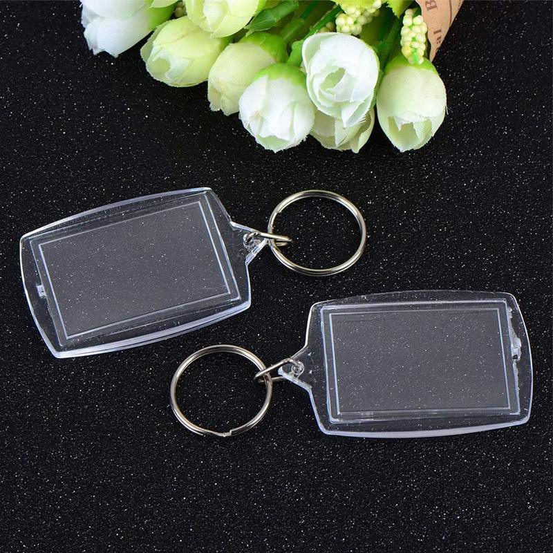 10PCS Clear Acrylic Photo Keyring - DIY Picture Frame Keychain Gifts 5