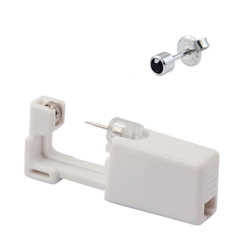 Disposable Sealed Ear Piercing Gun Kit Tool With 316L Stud Bone With Gem 1Pc - Black 6