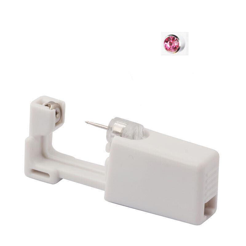 Disposable Sealed Ear Piercing Gun Kit Tool With 316L Stud Bone With Gem 1Pc - Pink 7